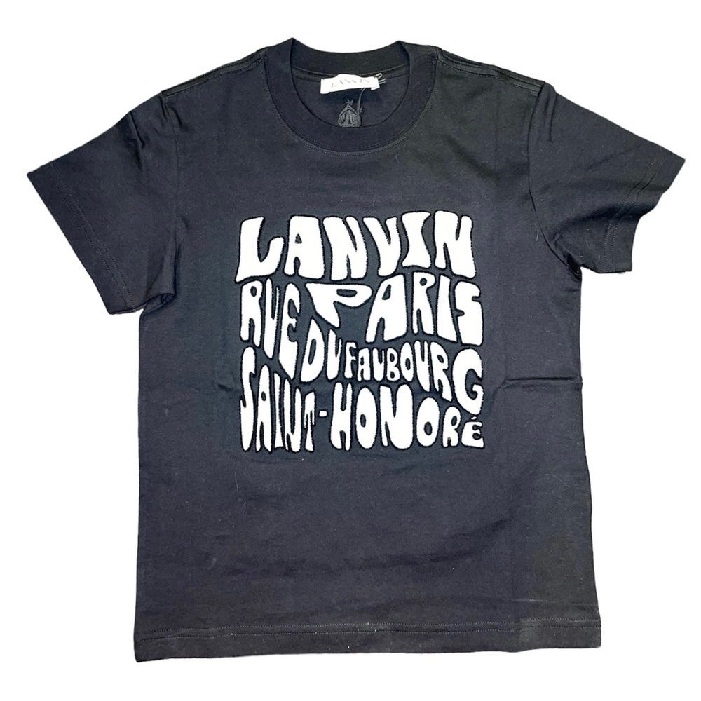 LANVIN CARPETED REGULAR T-SHIRT BLACK